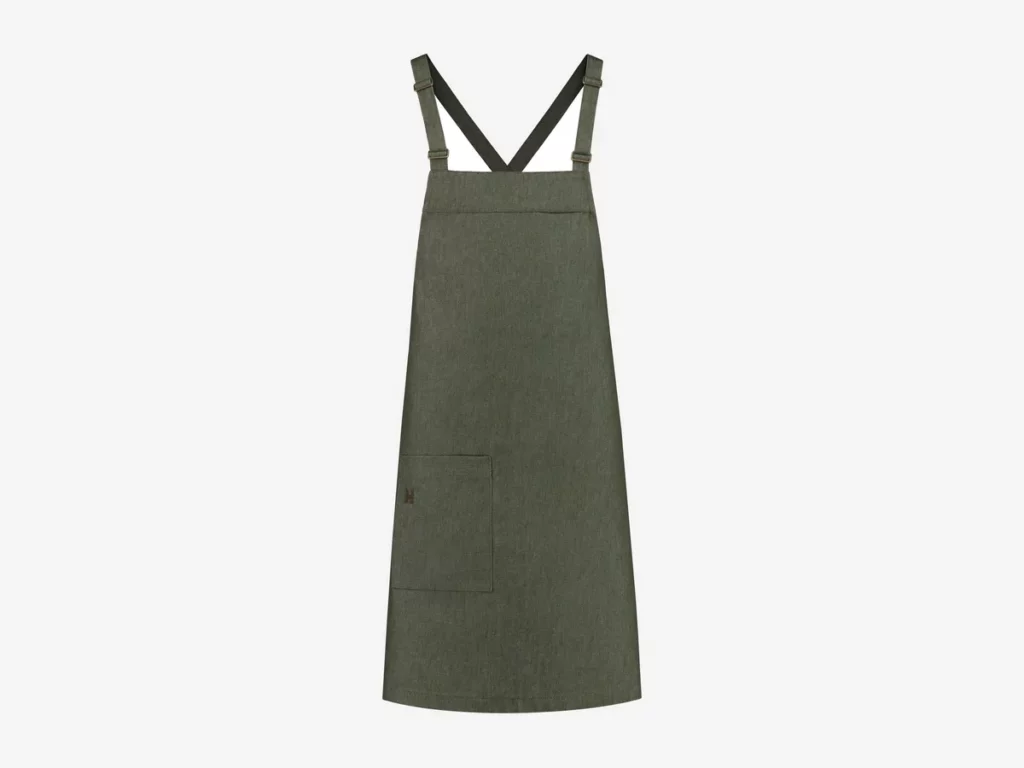 Le Nouveau Chef borstschort Eden in groene denim